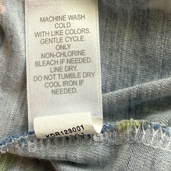 J.Jill Sleeveless Midi Blue Dress with Tropical Floral Design XL - Picture 11 of 11